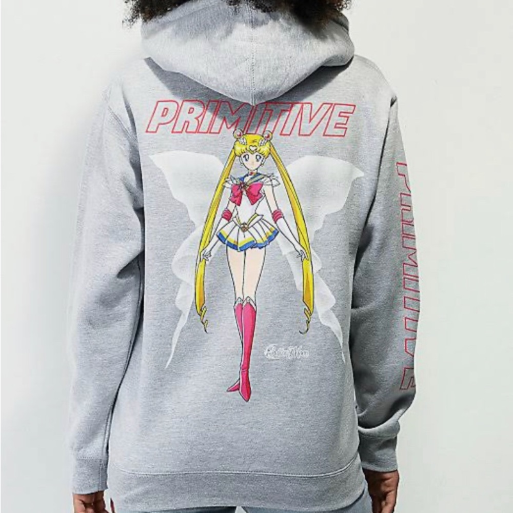 Primitive x Sailor Moon Super Sailor Moon Grey Hoodie